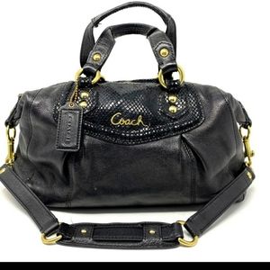 COACH- Ashley Black Leather Bag